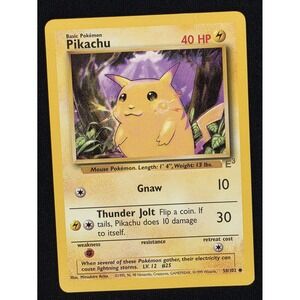 Pokemon Pikachu Yellow cheeks E3 Base Set 2 Trading‎ Card 1999